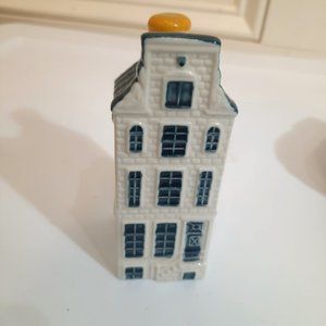 KLM BOLS Canal House #68 White Blue Delft‎ Amsterdam SEALED gin bottle